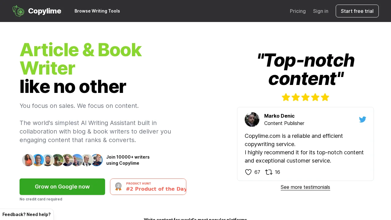 Copylime screenshot 1