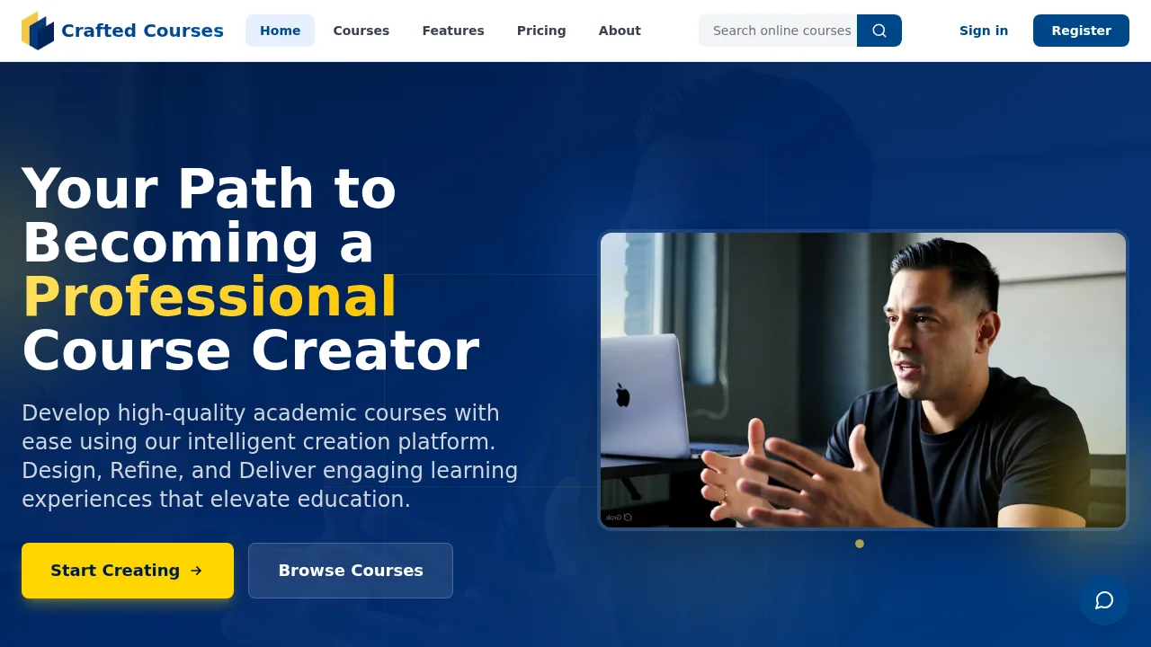 CraftedCourses.io screenshot 1
