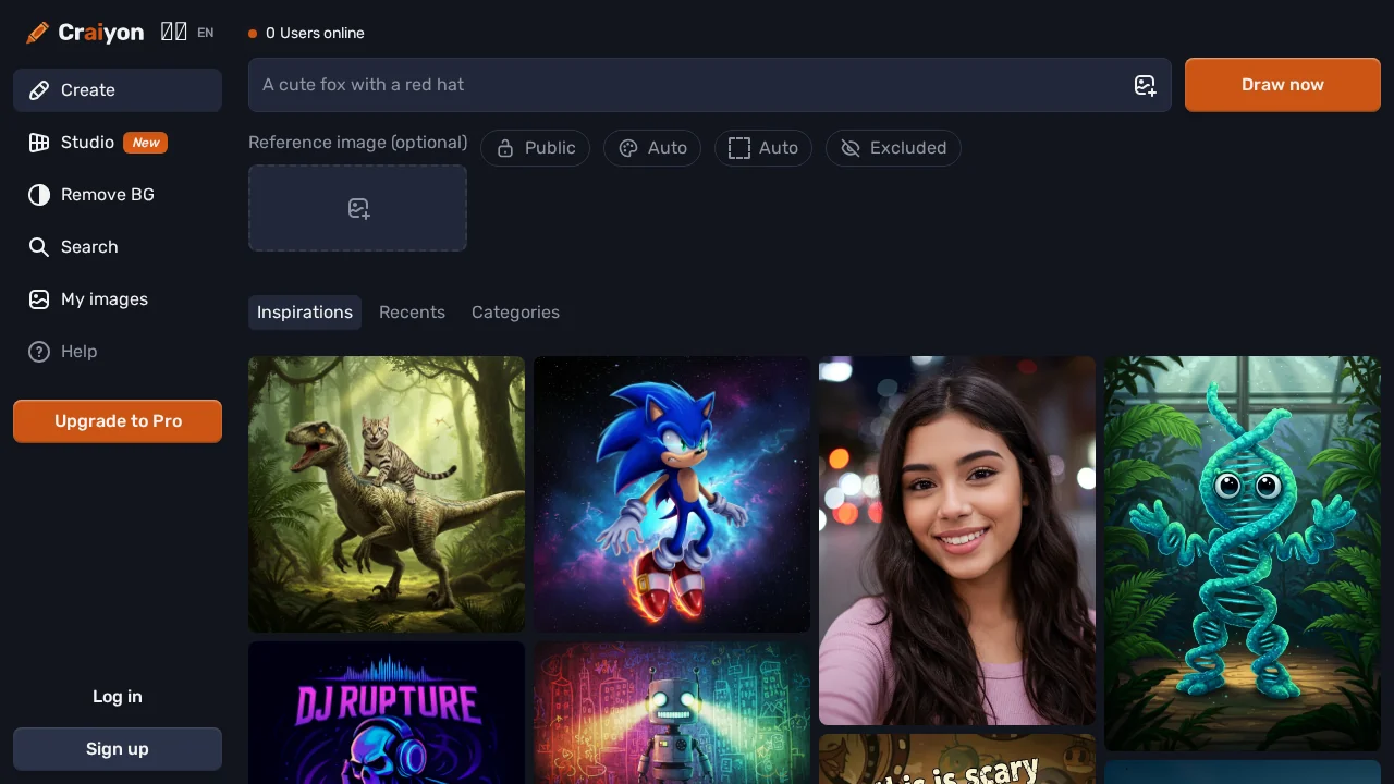 Craiyon screenshot 1