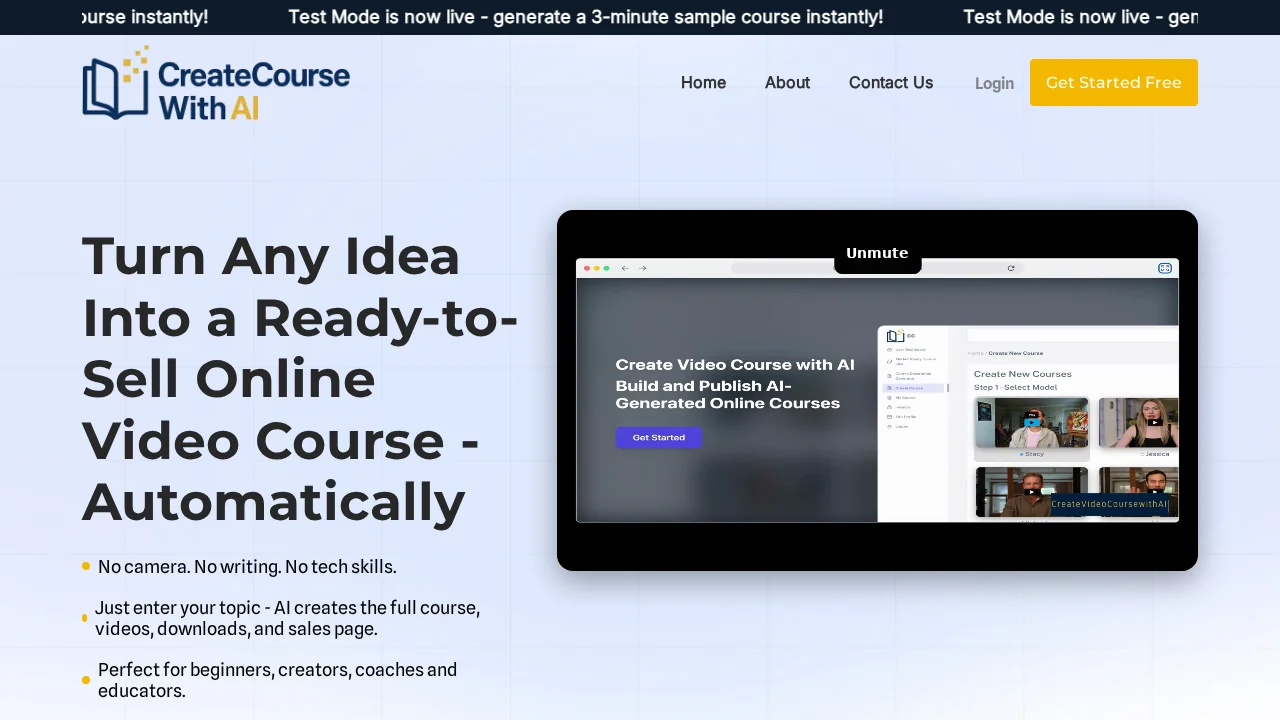 CreateCourseWithAI screenshot 1