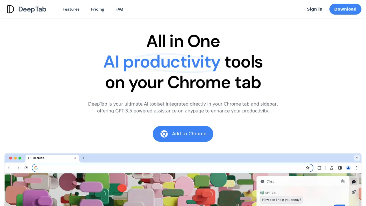 DeepTab screenshot 1