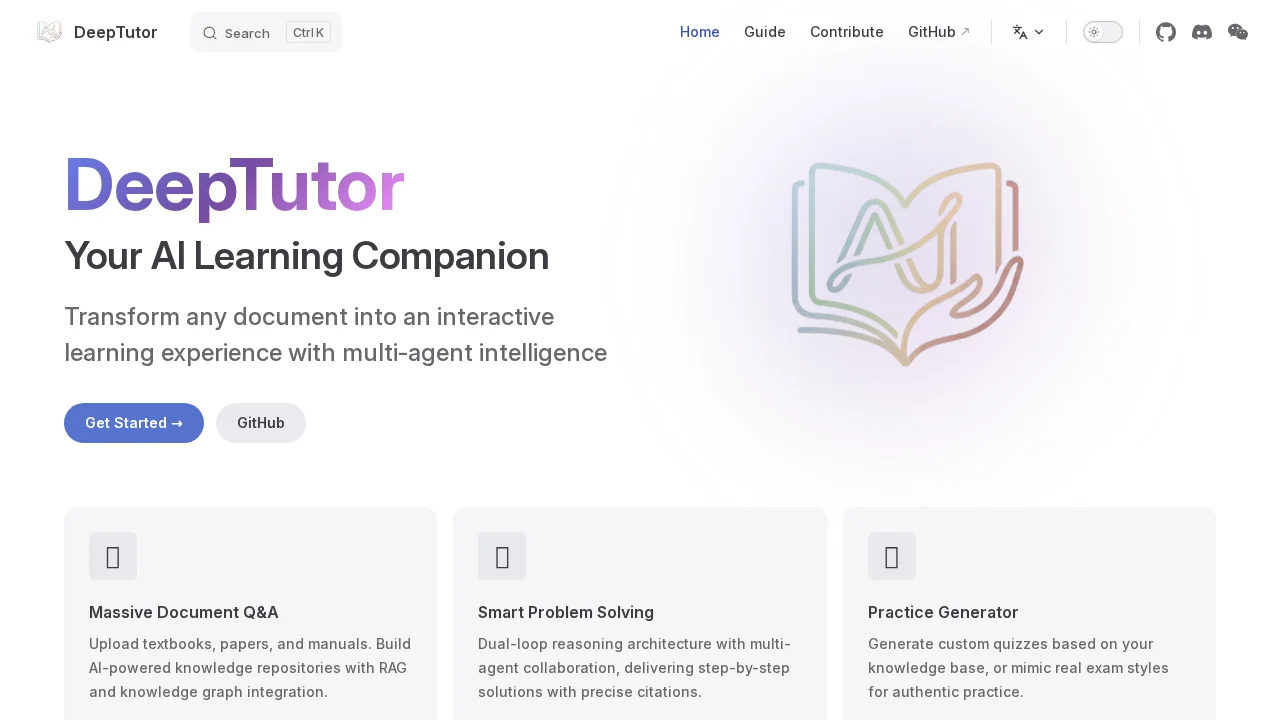DeepTutor screenshot 1
