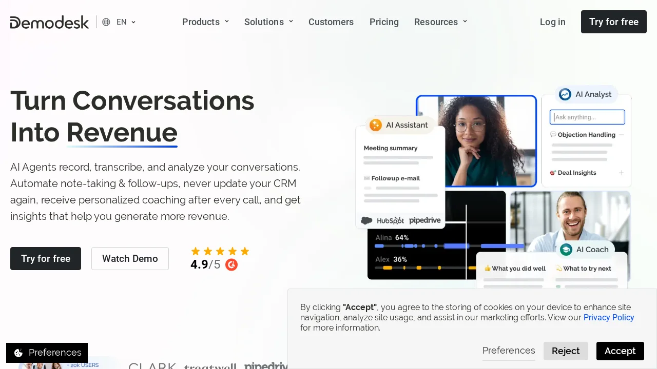 Demodesk screenshot 1