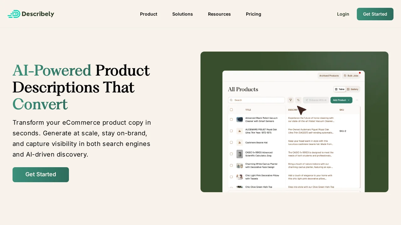 Describely screenshot 1