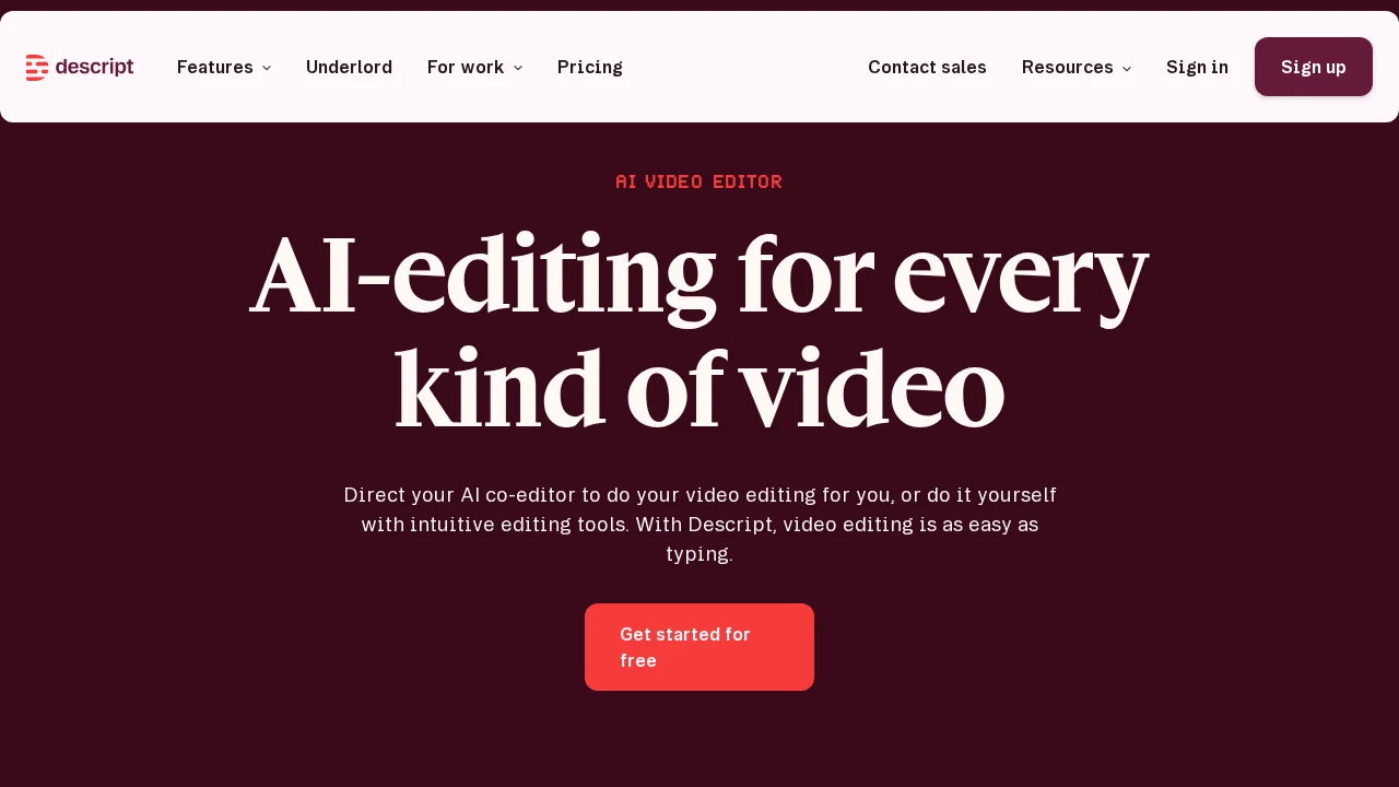 Descript screenshot 1