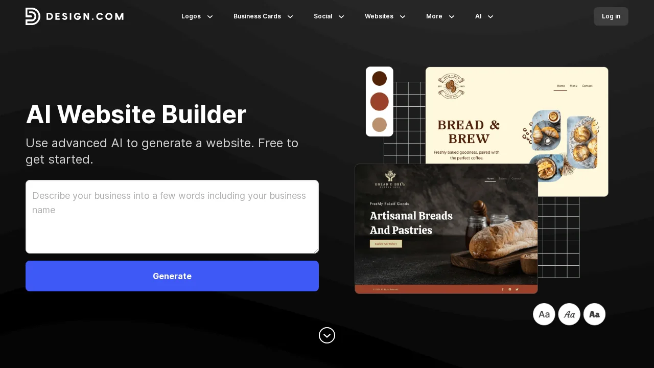 Design.com | AI Website Builder screenshot 1