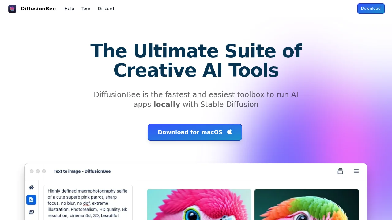 Diffusion Bee screenshot 1