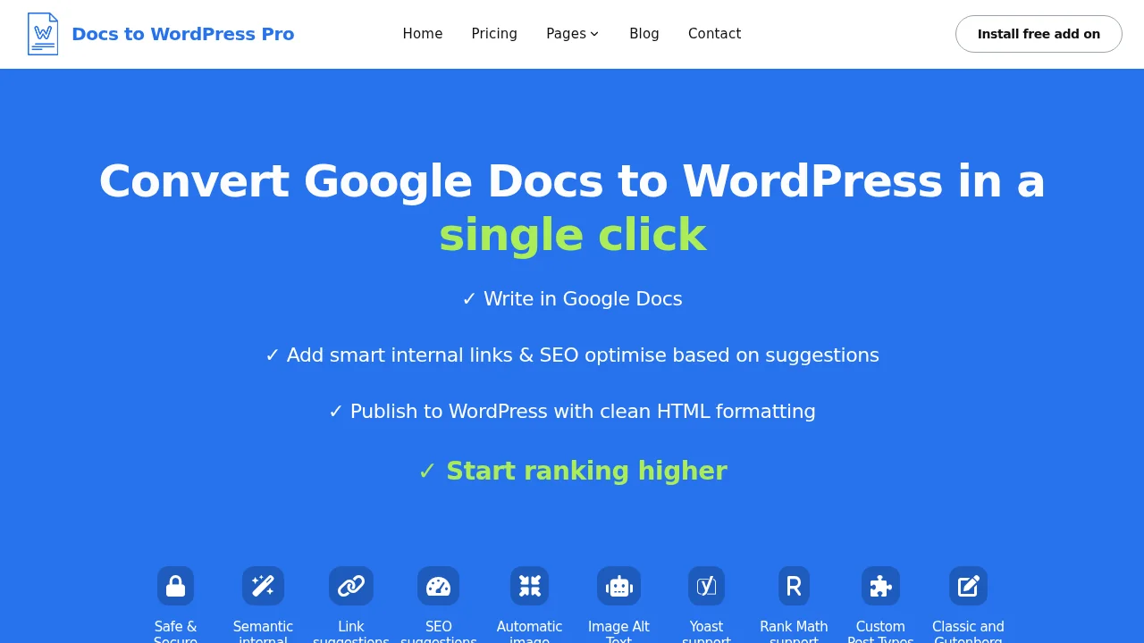 Docs to WP Pro screenshot 1