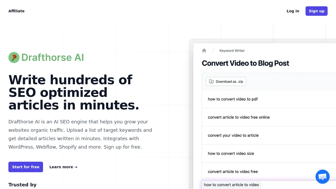 Drafthorse AI screenshot 1