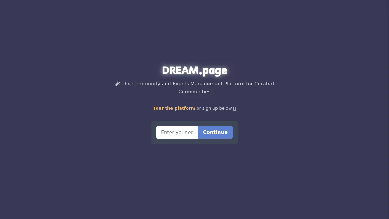 DREAM.page screenshot 1