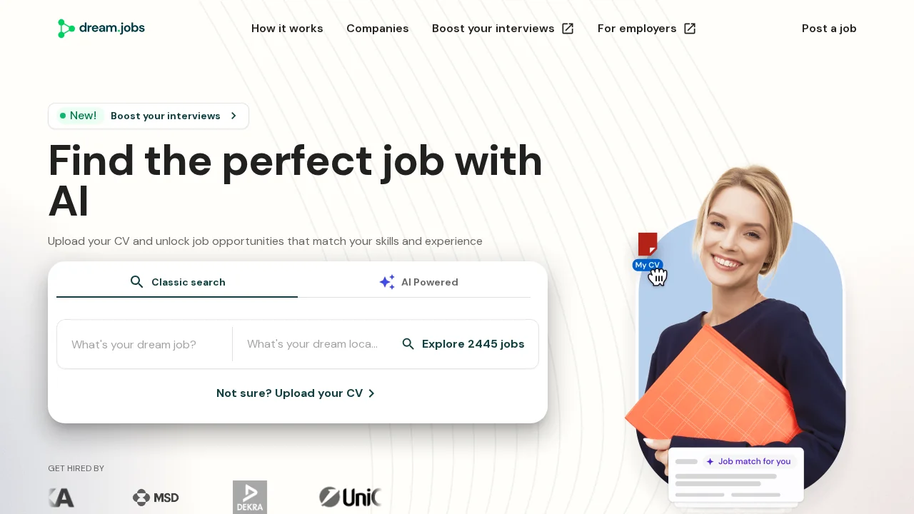Dreamjobs screenshot 1