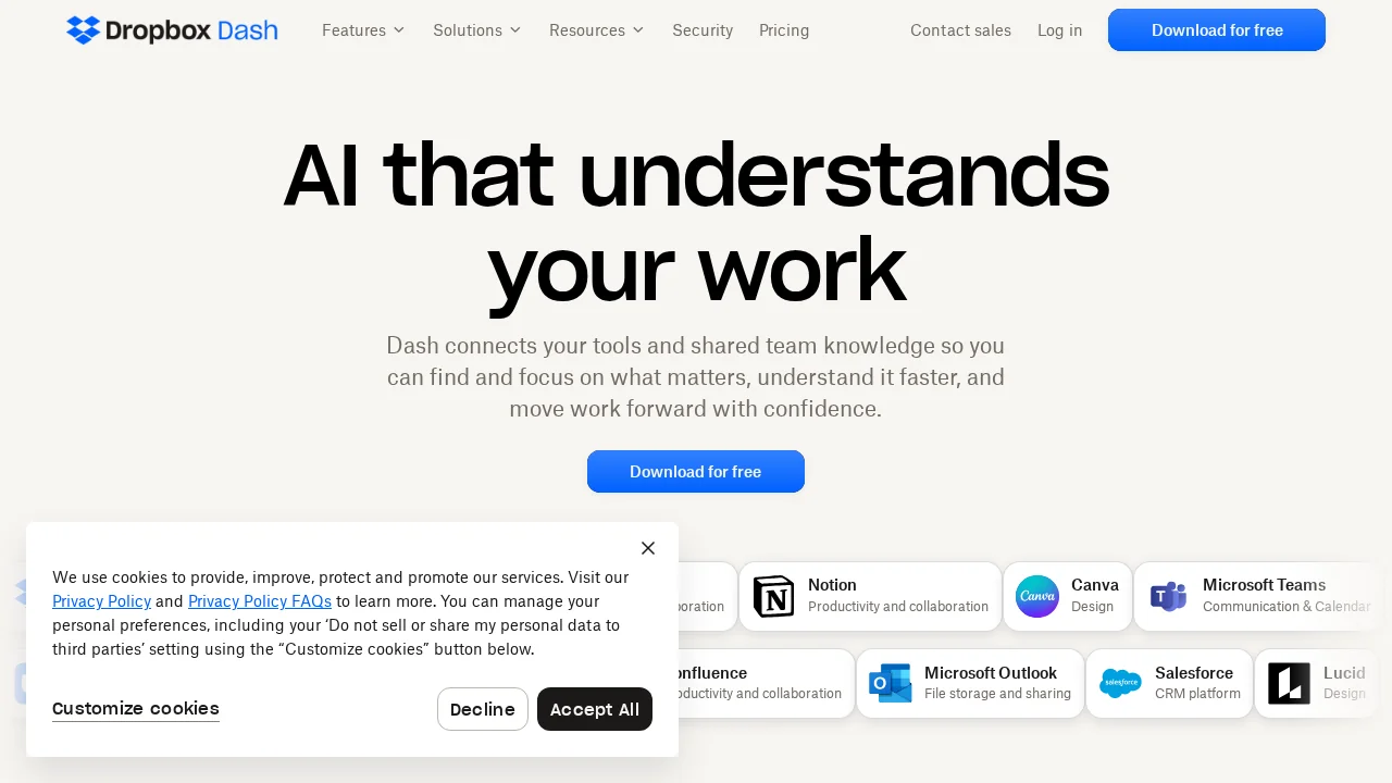 Dropbox Dash screenshot 1