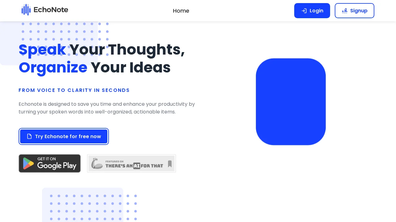 Echonote screenshot 1
