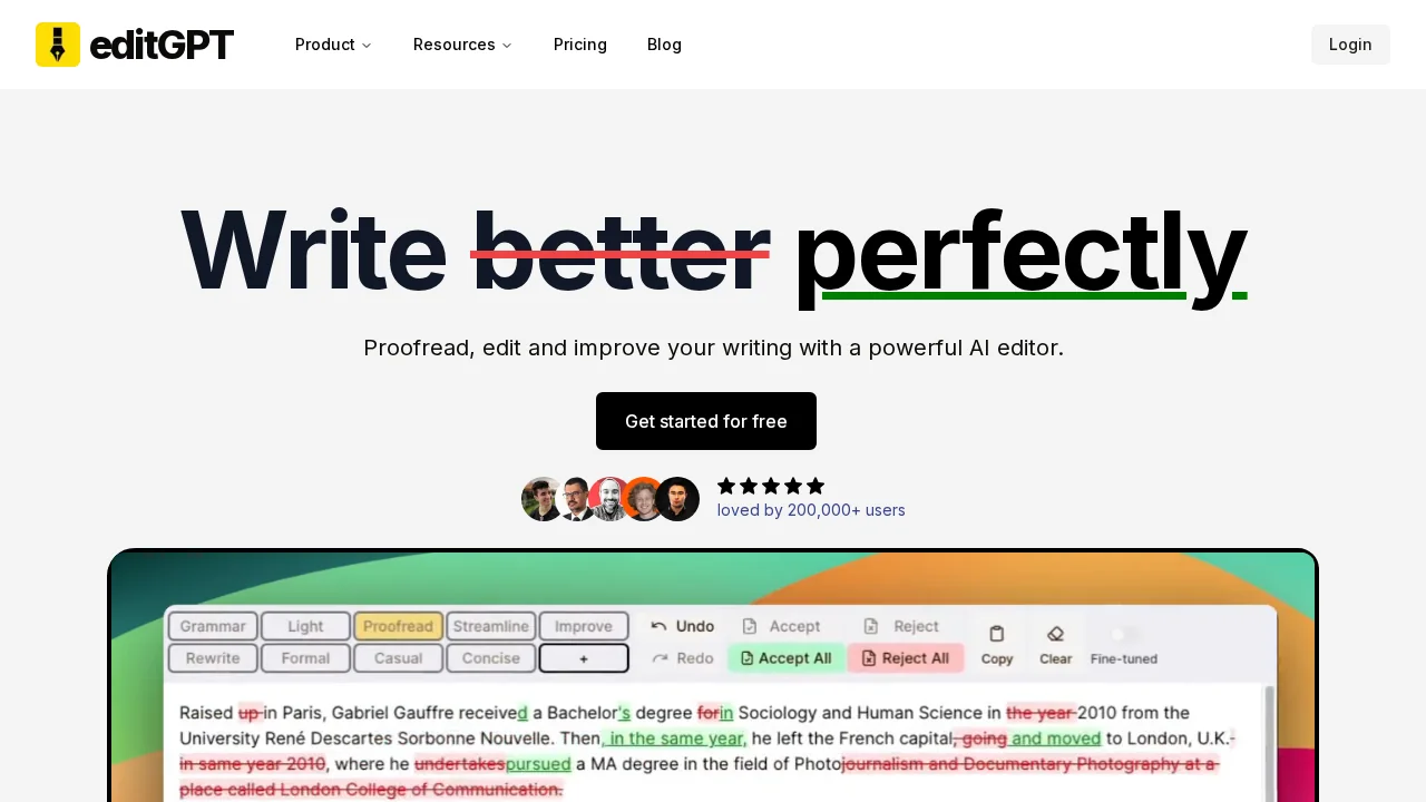 editGPT screenshot 1