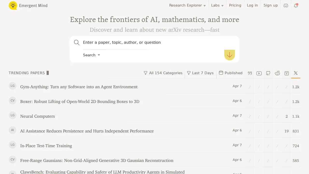 Emergent Mind screenshot 1