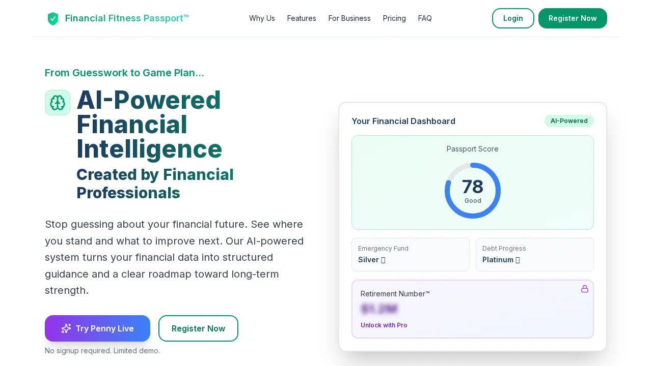 Financial Fitness Passport screenshot 1