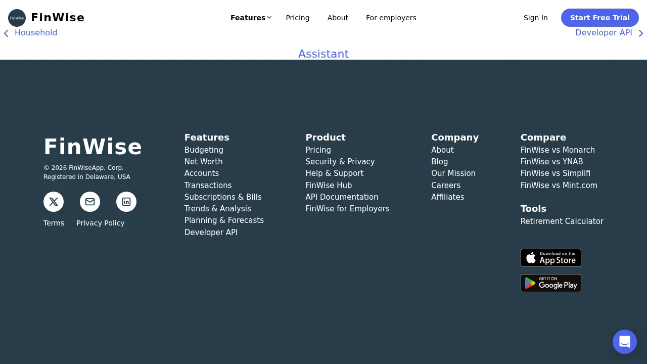 FinWise screenshot 1