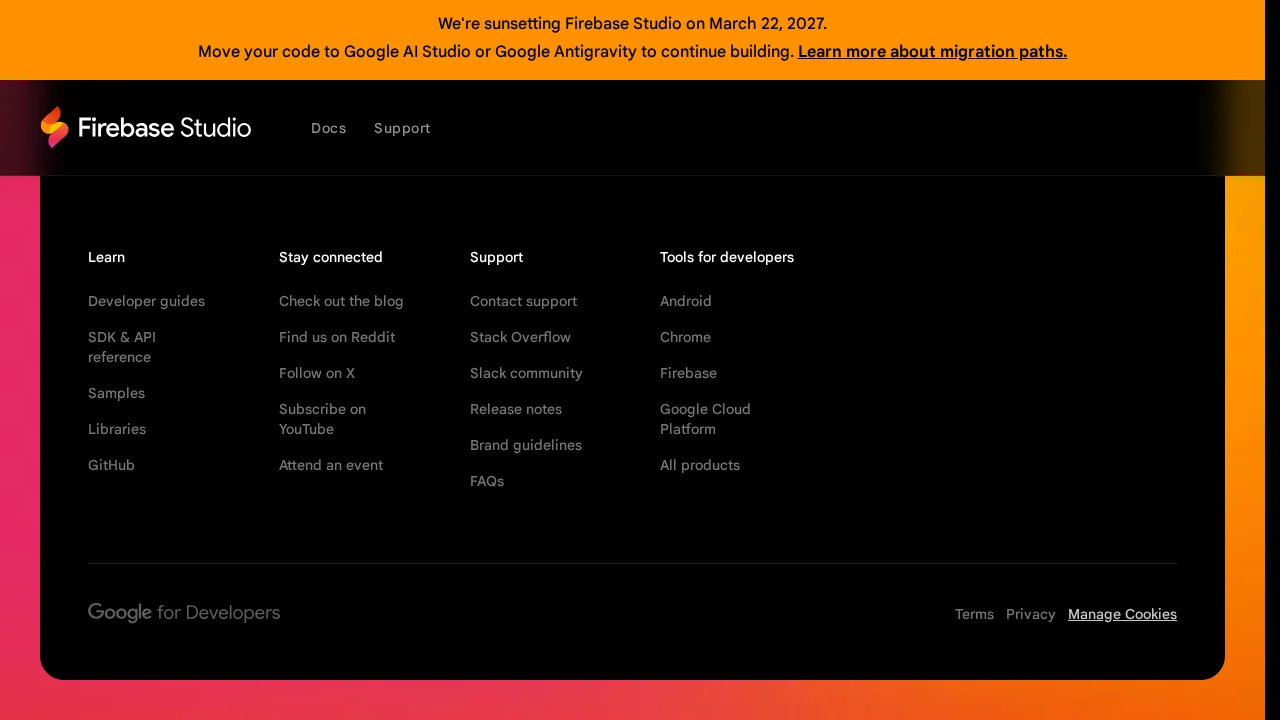 Firebase Studio screenshot 1