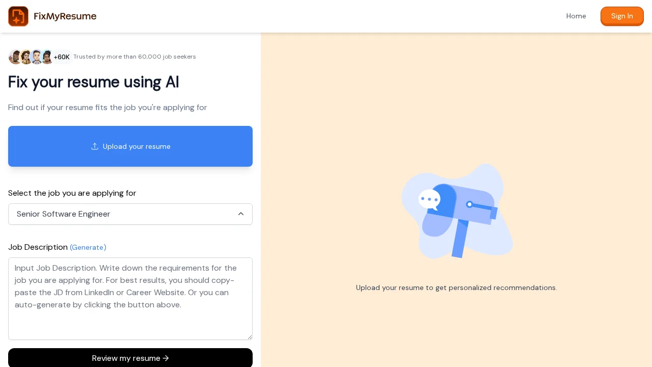 Fix My Resume screenshot 1