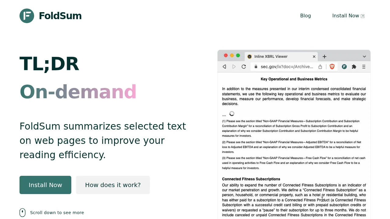 FoldSum screenshot 1