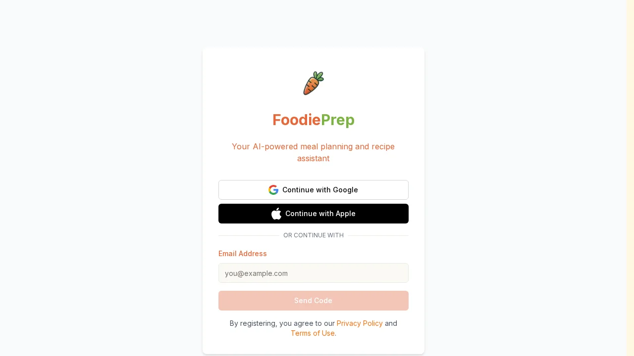FoodiePrep screenshot 1