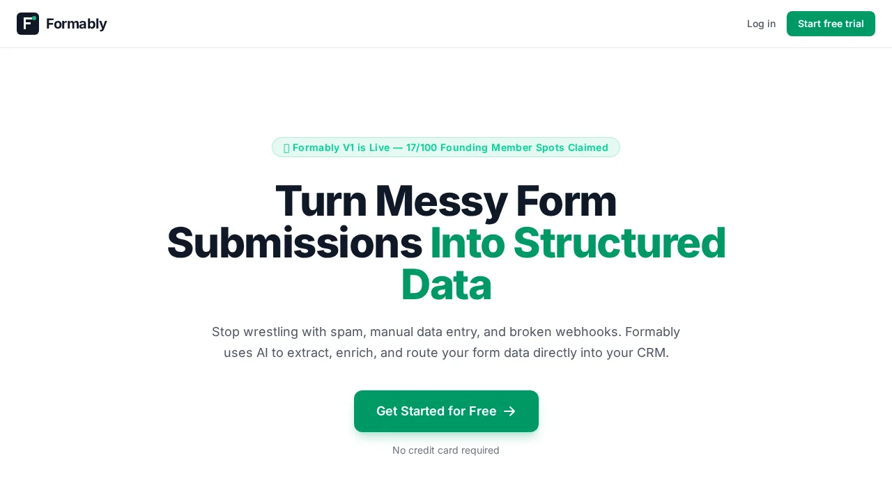 Formably screenshot 1