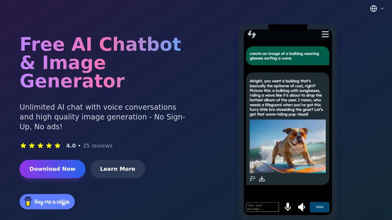 Free AI Chatbot & Image Generator screenshot 1