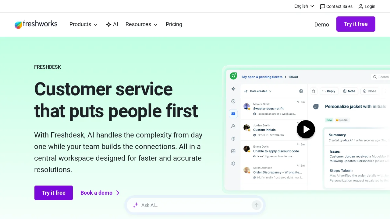 Freshdesk screenshot 1