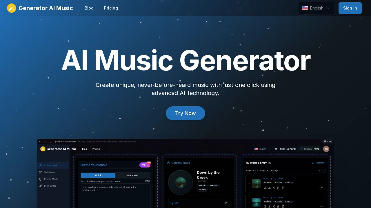 Generator AI Music screenshot 1