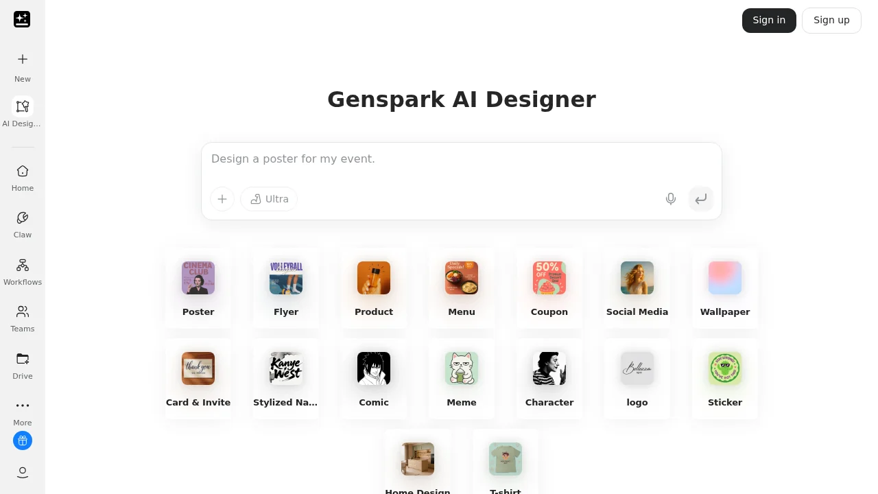Genspark AI Designer screenshot 1