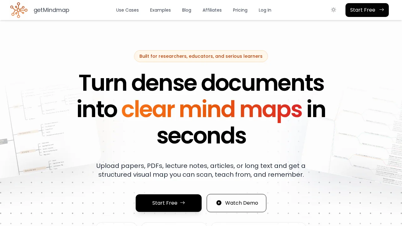 getMindmap screenshot 1