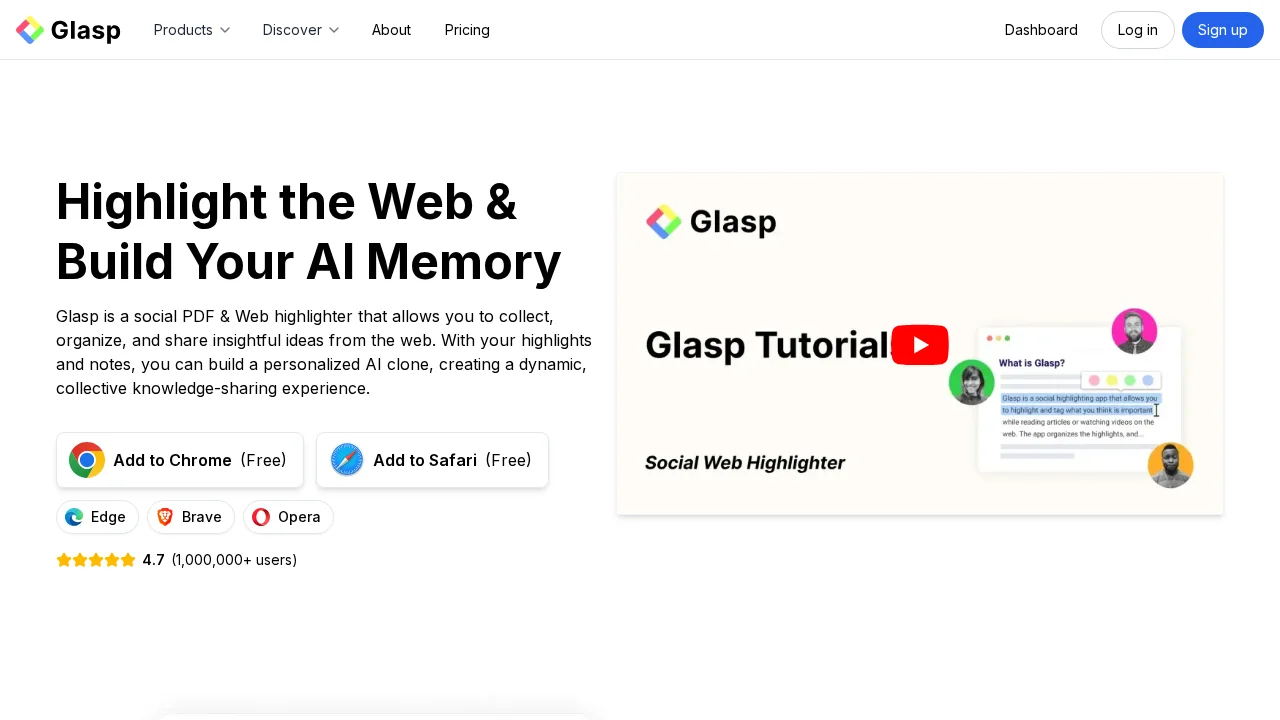 Glasp screenshot 1