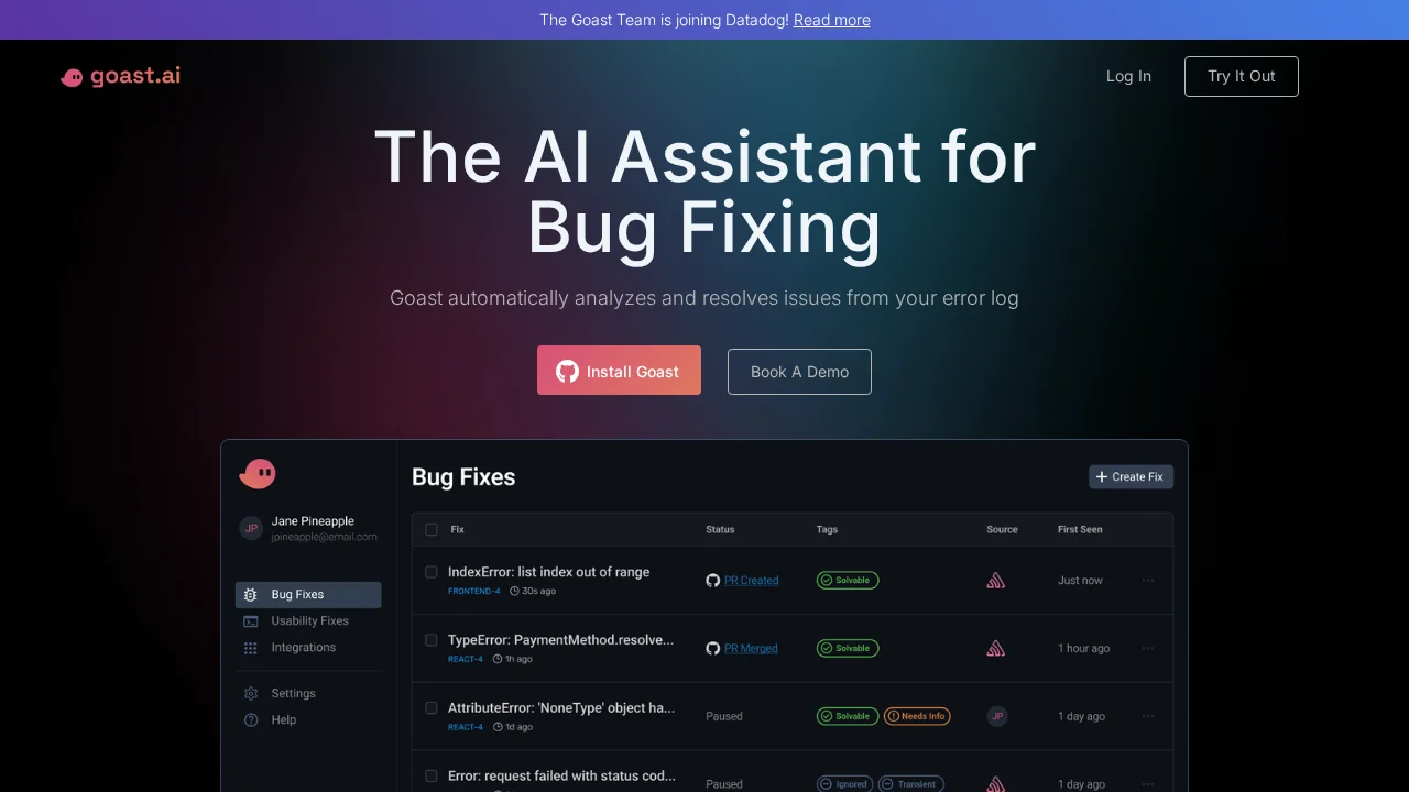 goastVS screenshot 1