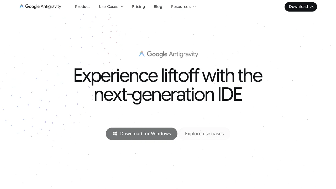 Google Antigravity screenshot 1