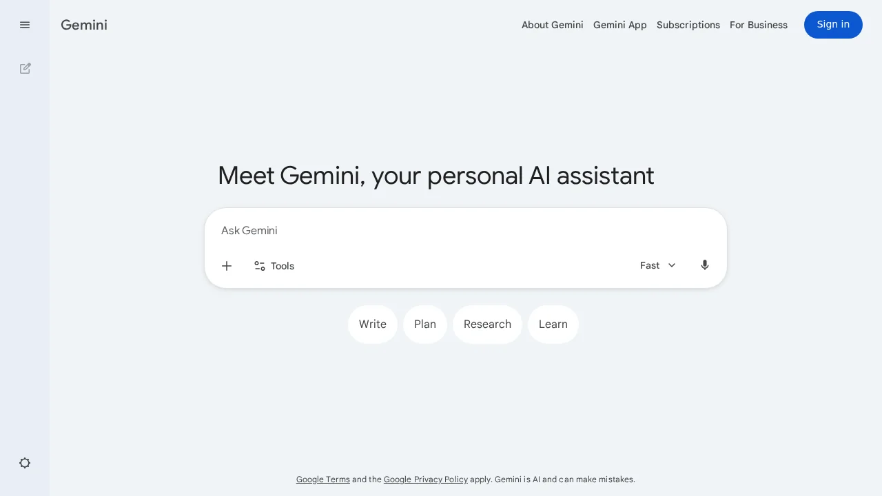 Google Gemini screenshot 1