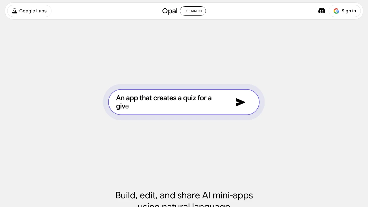 Google Opal screenshot 1