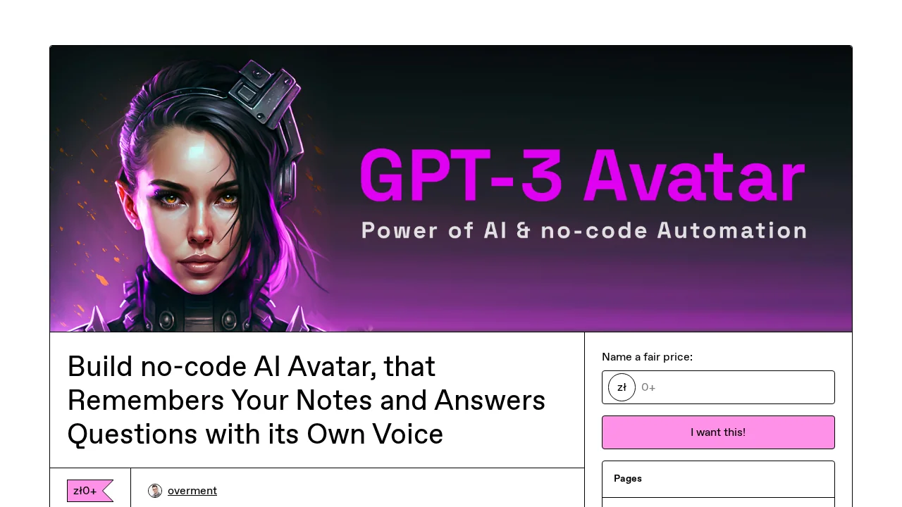 GPT-3 AI Avatar screenshot 1