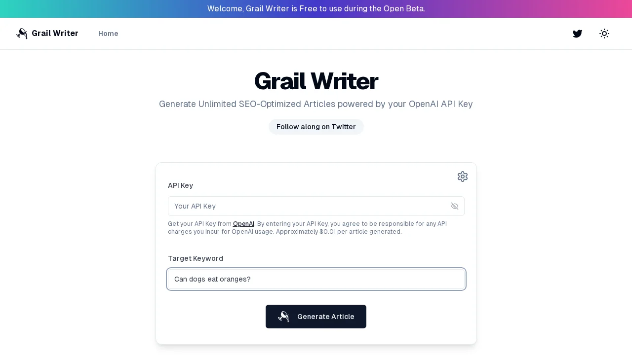 Grail Writer screenshot 1