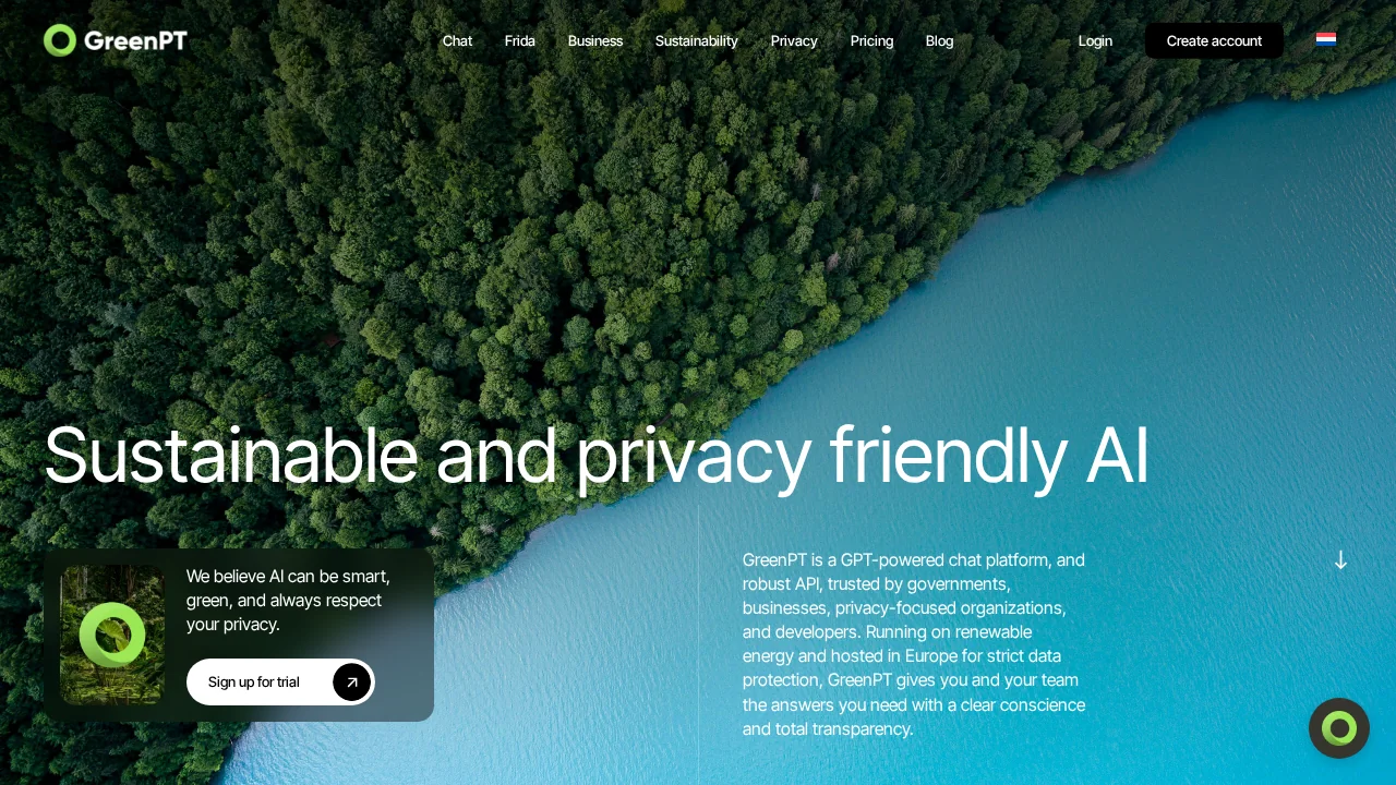 GreenPT screenshot 1