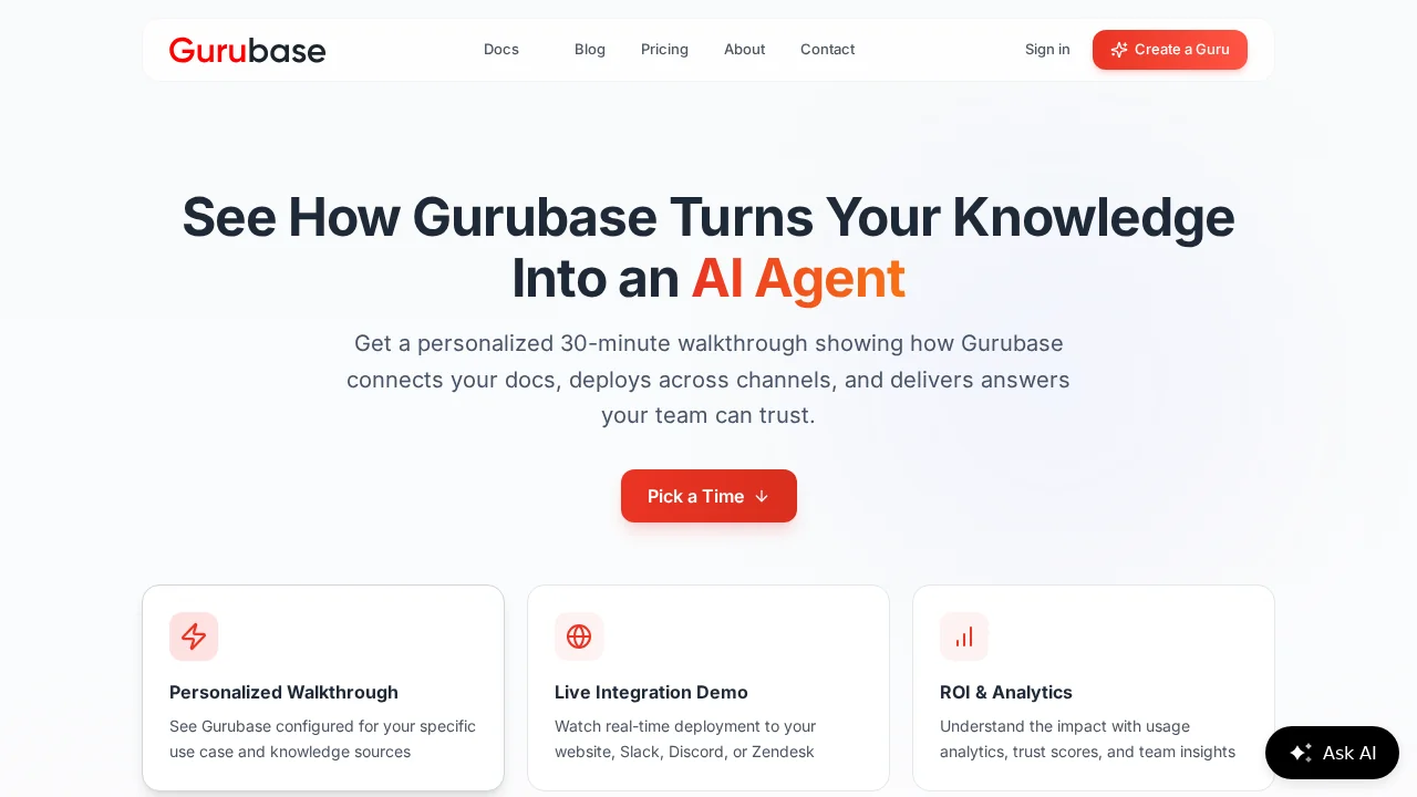 Gurubase screenshot 1