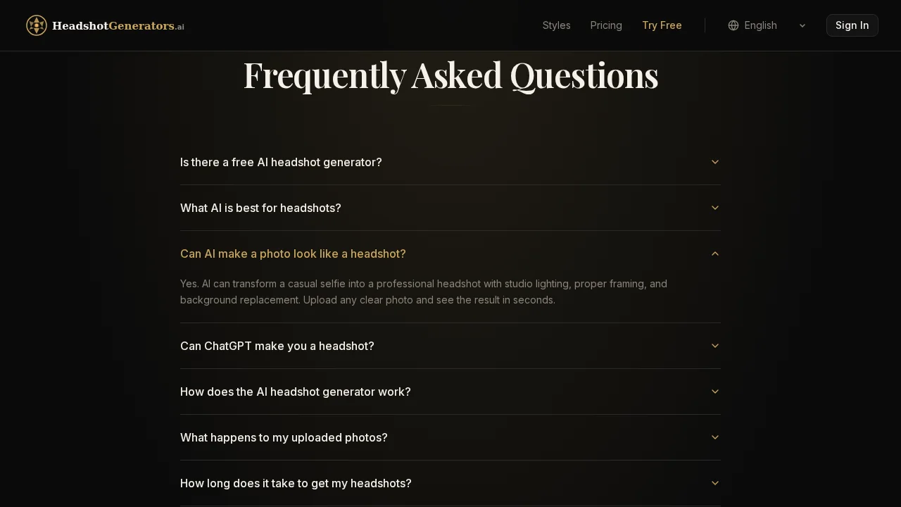 HeadshotGenerators.ai screenshot 1