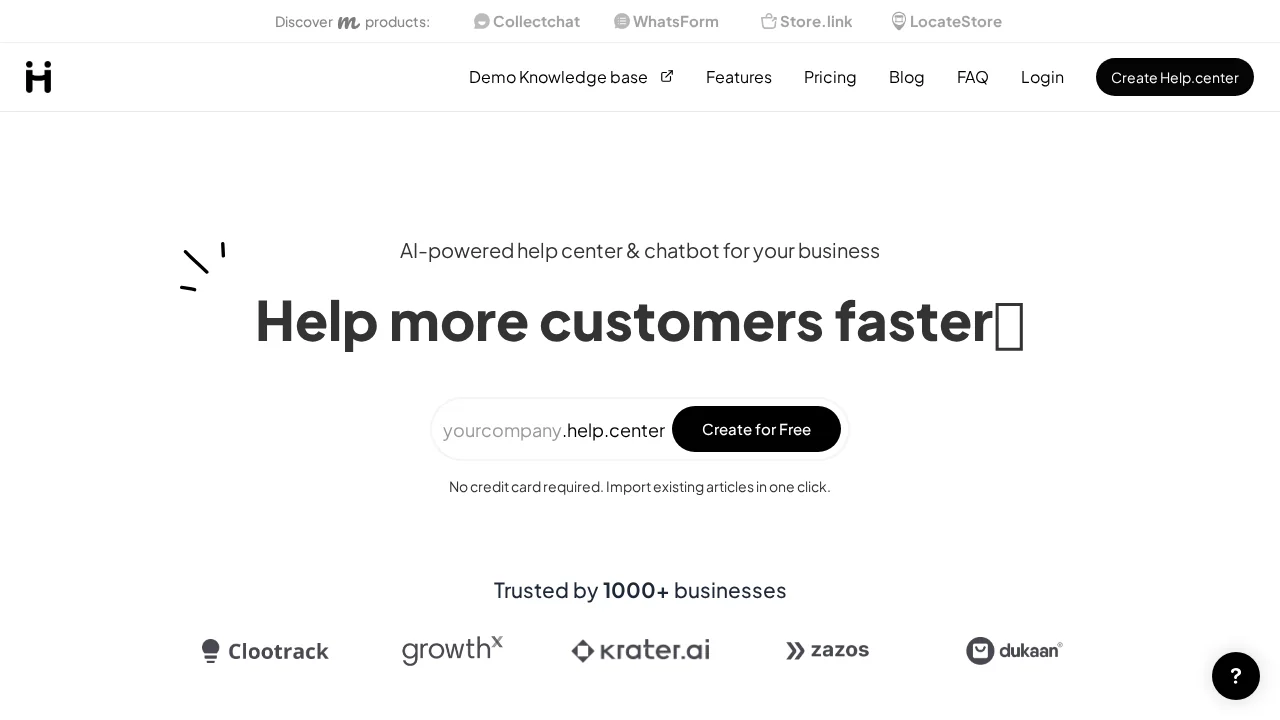 Help Center screenshot 1
