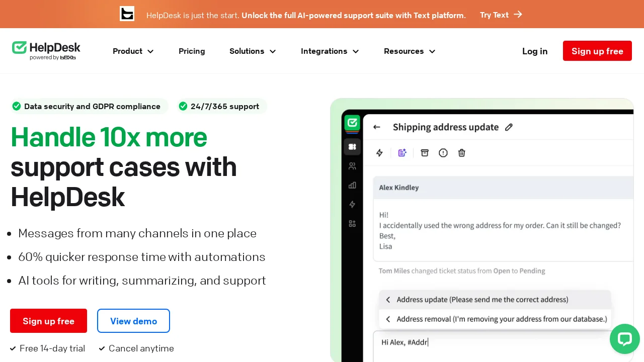 HelpDesk screenshot 1