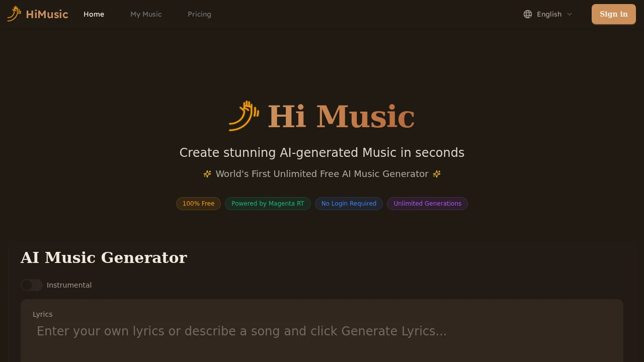 Hi Music screenshot 1