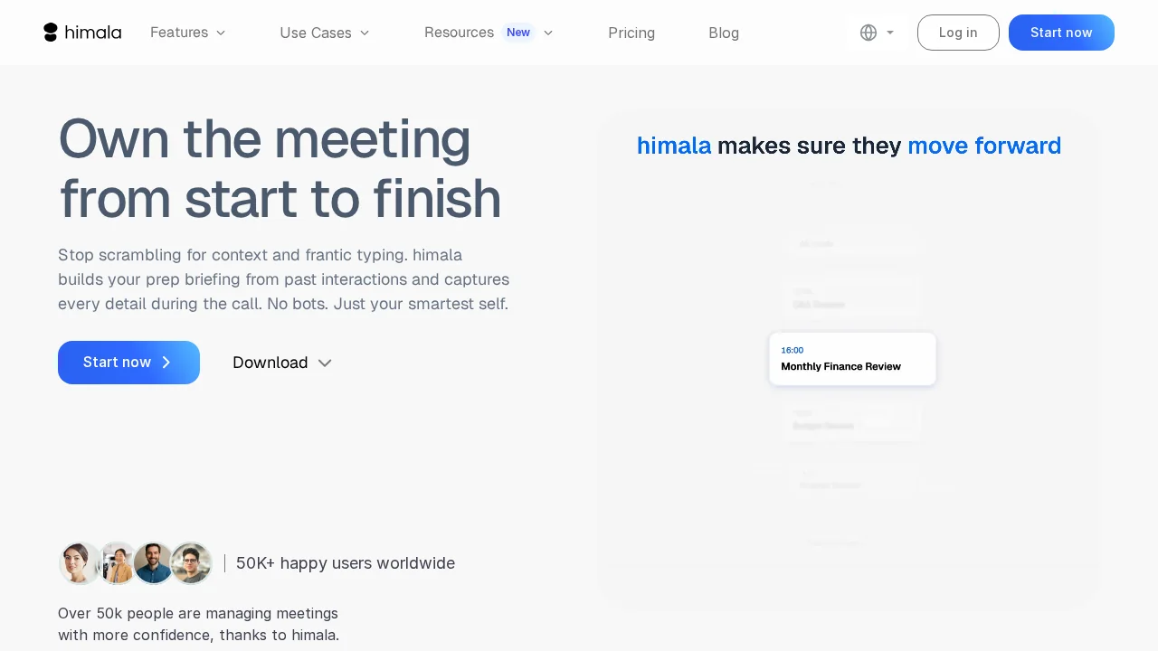 Himala AI Meeting Assistant screenshot 1