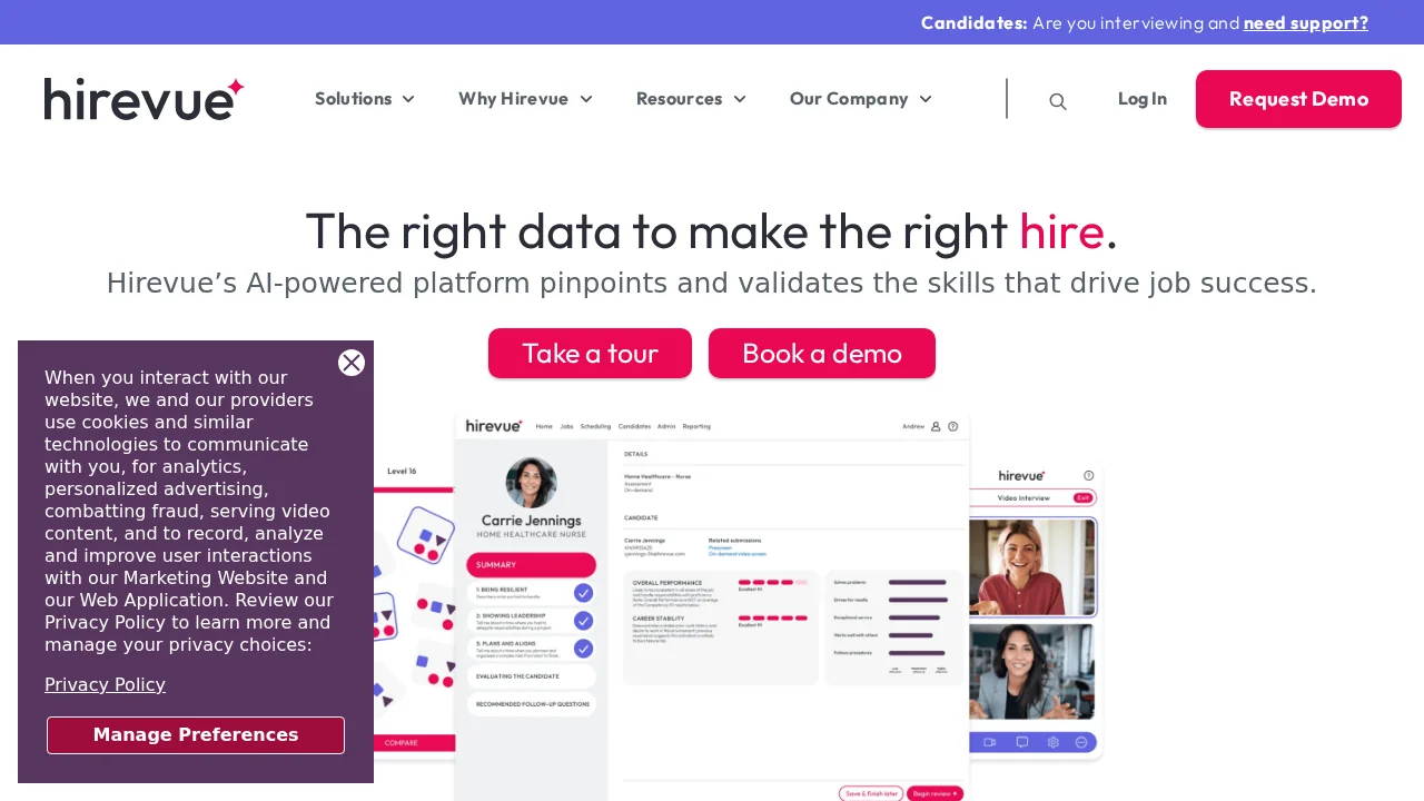 HireVue screenshot 1