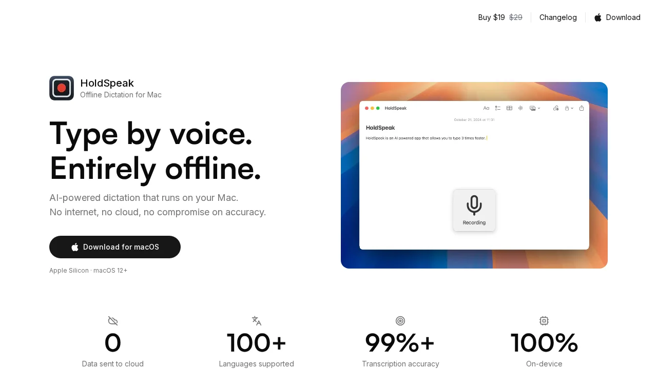 HoldSpeak screenshot 1