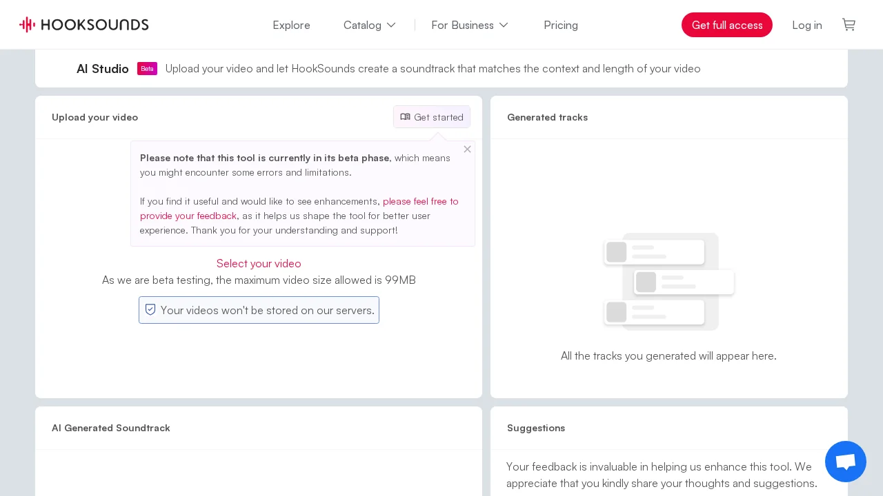 Hooksounds AI Studio screenshot 1