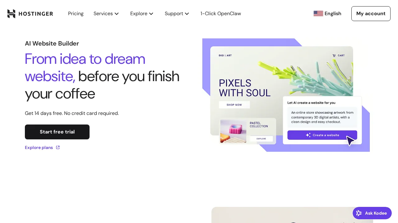 Hostinger | AI Website Builder screenshot 1