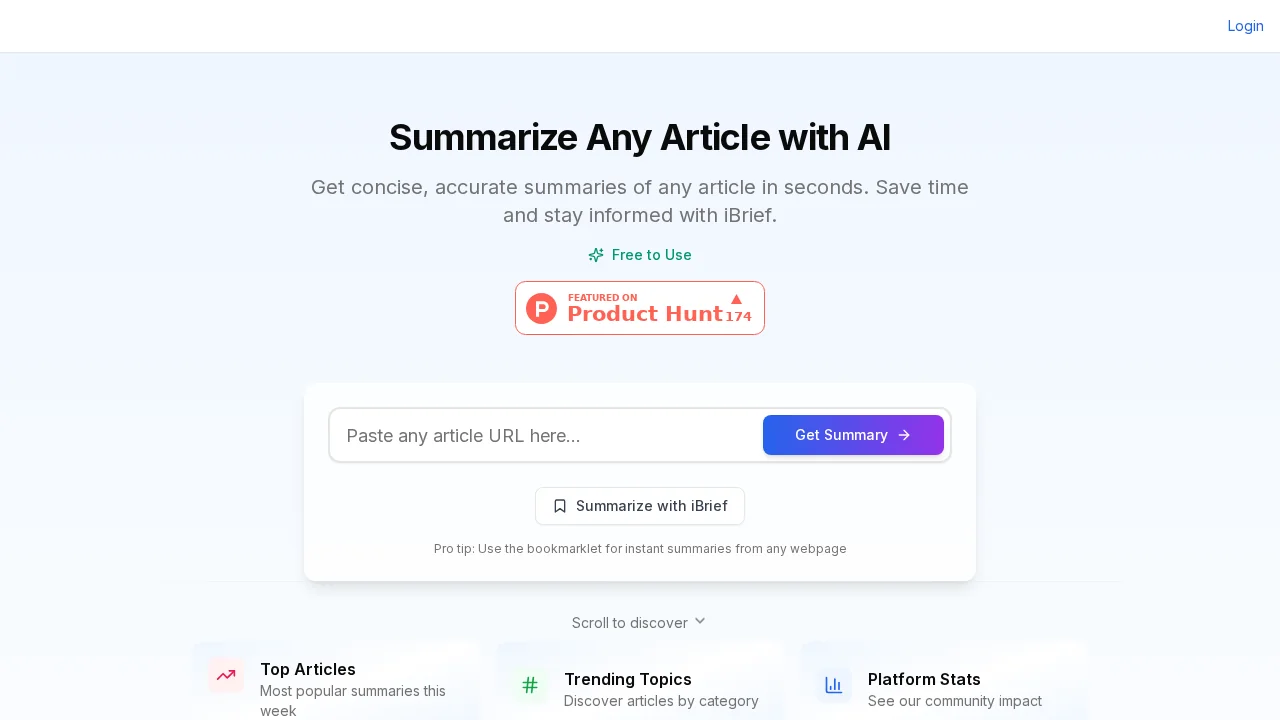 iBriefPage screenshot 1